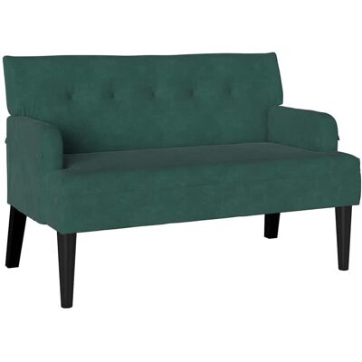 DESIGN IN Banc Chesterfield Vert Foncé 112 X 65,5 X 75 Cm Velours - Publicité DESIGN IN Banc Chesterfield Vert Foncé 112 X 65,5 X 75 Cm Velours - Publicité