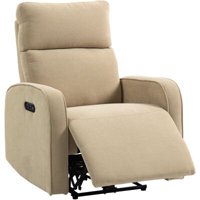 VIVACASA Fauteuil Inclinable Électrique Chenille Repose-pieds Appui-tête Réglable Prises 80x93x103 Cm Beige - Publicité VIVACASA Fauteuil Inclinable Électrique Chenille Repose-pieds Appui-tête Réglable Prises 80x93x103 Cm Beige - Publicité