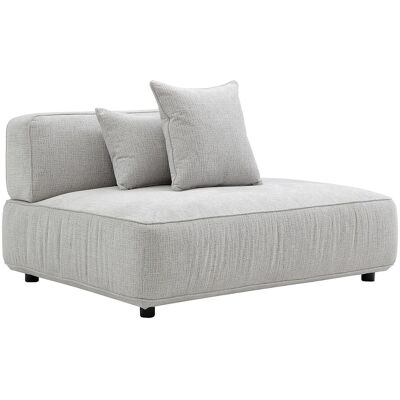 VENTE-UNIQUE Méridienne Droite En Tissu Chenille Gris Clair Lelaco - Publicité VENTE-UNIQUE Méridienne Droite En Tissu Chenille Gris Clair Lelaco - Publicité