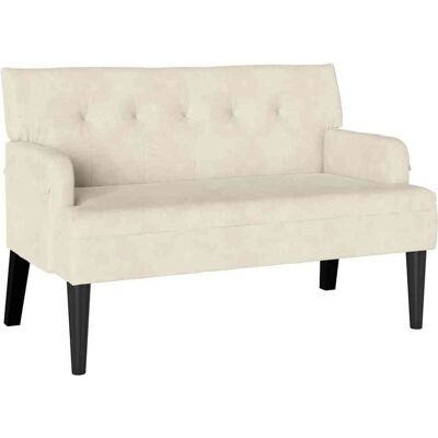 DESIGN IN Banc Chesterfield Crème 112 X 65,5 X 75 Cm Velours - Publicité DESIGN IN Banc Chesterfield Crème 112 X 65,5 X 75 Cm Velours - Publicité