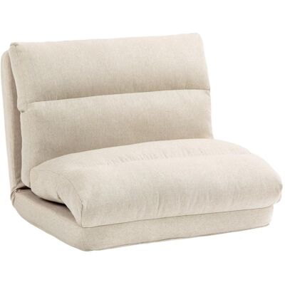 OEM Fauteuil De Sol Pliant Avec Dossier Réglable 6 Positions, Coussin D'Assise Épais, Fonction Lit, Aspect Lin, 70 X 41 X 56 Cm, Beige - Publicité OEM Fauteuil De Sol Pliant Avec Dossier Réglable 6 Positions, Coussin D'Assise Épais, Fonction Lit, Aspect Lin, 70 X 41 X 56 Cm, Beige - Publicité