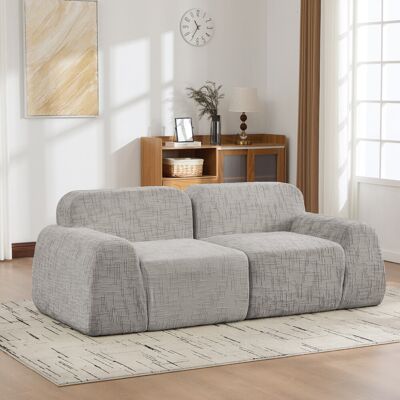 ACKERMAN Canapé Modulaire Compressé En Tissu Chenille, Rembourré De Mousse Haute Élasticité 30d. Facile À Déplacer Avec Base Antidérapante, Idéal Pour Salon Et Autres Pièces. Gris - Publicité ACKERMAN Canapé Modulaire Compressé En Tissu Chenille, Rembourré De Mousse Haute Élasticité 30d. Facile À Déplacer Avec Base Antidérapante, Idéal Pour Salon Et Autres Pièces. Gris - Publicité