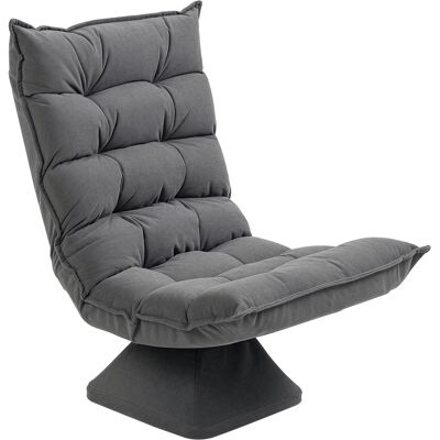 DESIGN IN Fauteuil De Relaxation Fauteuil Relax Gris Tissu En Velours Microfibre 62x70x95 Cm - Publicité DESIGN IN Fauteuil De Relaxation Fauteuil Relax Gris Tissu En Velours Microfibre 62x70x95 Cm - Publicité