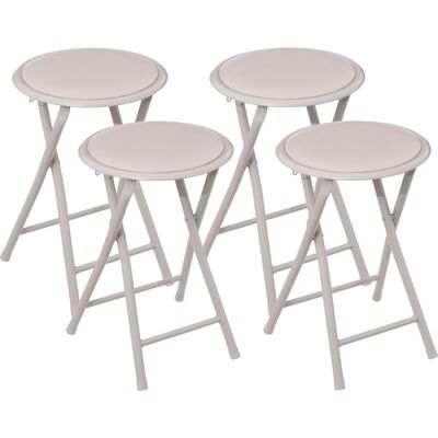 Tabouret Pliant En Pvc "elisa" Atmosphera - Beige - Par 4 - Beige - - Publicité Tabouret Pliant En Pvc "elisa" Atmosphera - Beige - Par 4 - Beige - - Publicité