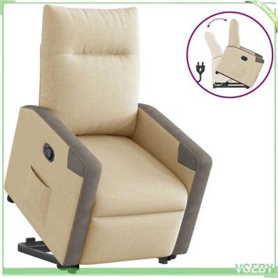 OEM Fauteuil Inclinable - Faf7291712441219 - Moteur Levage Électrique - Inclinaison 135° - Crème/gris - Publicité OEM Fauteuil Inclinable - Faf7291712441219 - Moteur Levage Électrique - Inclinaison 135° - Crème/gris - Publicité