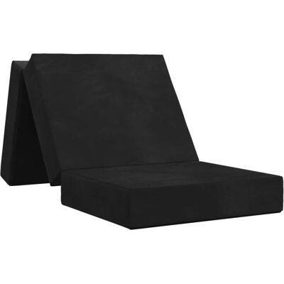 Canapé-lit Pliable 90 X 67 X 45 Cm Noir Vidaxl - Publicité Canapé-lit Pliable 90 X 67 X 45 Cm Noir Vidaxl - Publicité