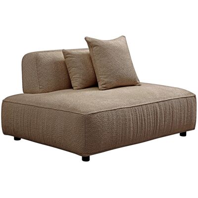 VENTE-UNIQUE Méridienne Gauche En Tissu Bouclette Taupe Lelaco - Publicité VENTE-UNIQUE Méridienne Gauche En Tissu Bouclette Taupe Lelaco - Publicité
