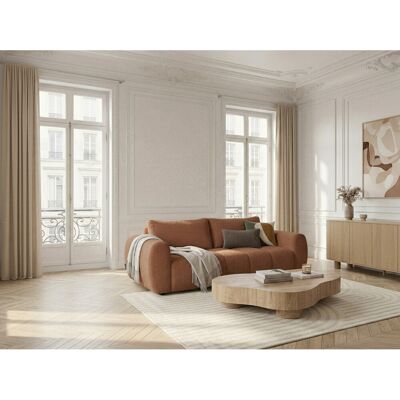 Bobochic - Canapé Droit Convertible Ouverture Express 3 Places Fuji Tissu Lisse Orange - Publicité Bobochic - Canapé Droit Convertible Ouverture Express 3 Places Fuji Tissu Lisse Orange - Publicité