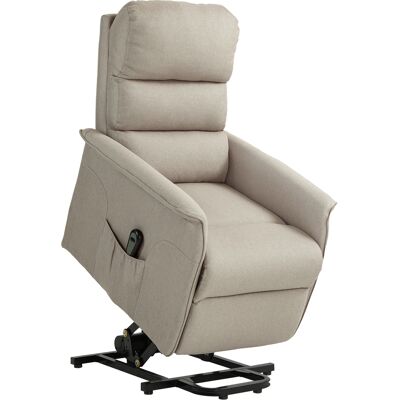 ARRIGONI Fauteuil Releveur Electrique Inclinable Avec Repose-pieds Telecommande Et Poche Beige - Publicité ARRIGONI Fauteuil Releveur Electrique Inclinable Avec Repose-pieds Telecommande Et Poche Beige - Publicité