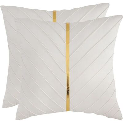 Scotch Lot De 2 Housses De Coussin Décoratives En Cuir Doré, Style Moderne Et Luxueux, Pour Canapé, Lit Ou Salon (40 X 40 Cm). Publicité Scotch Lot De 2 Housses De Coussin Décoratives En Cuir Doré, Style Moderne Et Luxueux, Pour Canapé, Lit Ou Salon (40 X 40 Cm). Publicité