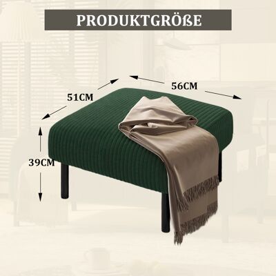 ALLAUVE Tabouret Velours Premium À Cadre Métallique – Repose-pieds En Tissu Corde Ultra-doux – Pouf Polyvalent Ou Table D’appoint – Montage Simple Et Sans Outil - Publicité ALLAUVE Tabouret Velours Premium À Cadre Métallique – Repose-pieds En Tissu Corde Ultra-doux – Pouf Polyvalent Ou Table D’appoint – Montage Simple Et Sans Outil - Publicité