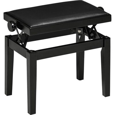 OEM Tabouret De Piano, Banc De Piano Réglable En Hauteur Avec Coussin En Cuir, Simili Cuir, Bois D'Hévéa, Noir, 63 X 33 X 45-56 Cm, Idéal Pour Les Pianistes - Publicité OEM Tabouret De Piano, Banc De Piano Réglable En Hauteur Avec Coussin En Cuir, Simili Cuir, Bois D'Hévéa, Noir, 63 X 33 X 45-56 Cm, Idéal Pour Les Pianistes - Publicité