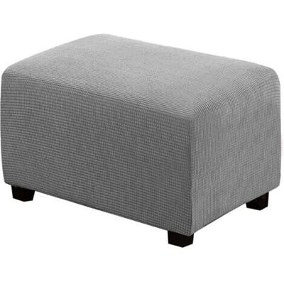 KOMIRO Housse De Pouf Carrée, Douce Et Extensible, En Jacquard Moelleux, Avec Dessous Élastique, Lavable En Machine – Gris Clair (taille S) - Publicité KOMIRO Housse De Pouf Carrée, Douce Et Extensible, En Jacquard Moelleux, Avec Dessous Élastique, Lavable En Machine – Gris Clair (taille S) - Publicité
