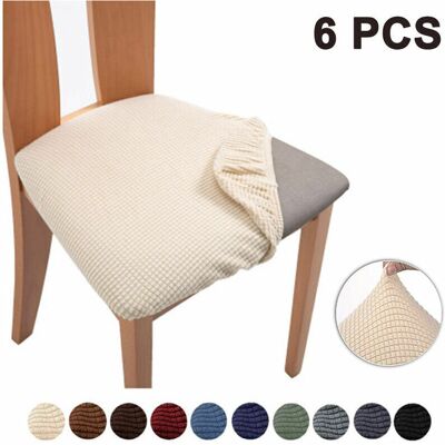 OEM 6 Pièces Housses De Siège De Chaise En Jacquard Extensible, Housses De Coussin De Siège De Chaise De Salle À Manger Anti-poussière Lavables Amovibles-crezuo - Publicité OEM 6 Pièces Housses De Siège De Chaise En Jacquard Extensible, Housses De Coussin De Siège De Chaise De Salle À Manger Anti-poussière Lavables Amovibles-crezuo - Publicité