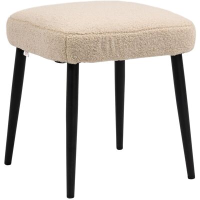 OEM Repose Pied Salon, Tabouret Ottoman En Tissu Effet Laine Bouclée, Pieds En Acier, 42 X 42 X 44 Cm, Beige - Publicité OEM Repose Pied Salon, Tabouret Ottoman En Tissu Effet Laine Bouclée, Pieds En Acier, 42 X 42 X 44 Cm, Beige - Publicité