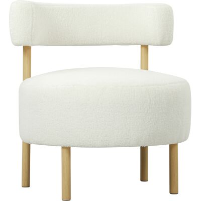 A MOON Canapé 1 Place En Tissu Bouclette, Fauteuil De Salon Rembourré Avec Dossier Incurvé, Assise Large, 67x67x71cm, Crème - Publicité A MOON Canapé 1 Place En Tissu Bouclette, Fauteuil De Salon Rembourré Avec Dossier Incurvé, Assise Large, 67x67x71cm, Crème - Publicité