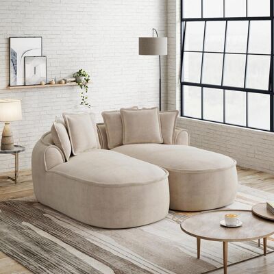 OEM Canapé Deux Places Confortable En Chenille À Motif Nuage, Design Sans Cadre, Méridienne Extra-large, Coussins Inclus, Aucun Assemblage Requis, Convient Au Salon, Marron Clair. Publicité OEM Canapé Deux Places Confortable En Chenille À Motif Nuage, Design Sans Cadre, Méridienne Extra-large, Coussins Inclus, Aucun Assemblage Requis, Convient Au Salon, Marron Clair. Publicité