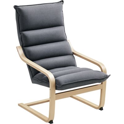 ARRIGONI Fauteuil A Bascule Moderne Velours Gris 67x83x105 Cm - Publicité ARRIGONI Fauteuil A Bascule Moderne Velours Gris 67x83x105 Cm - Publicité