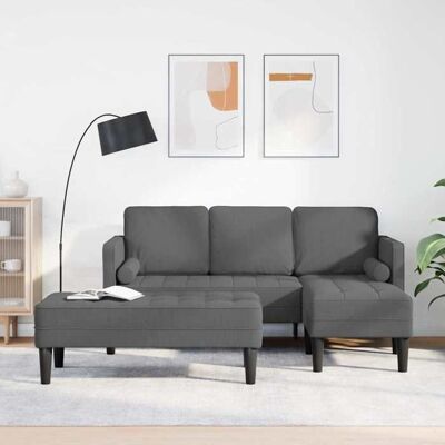 OEM Canapé En L - Faf7291712446795 - Gris Foncé - Tissu - 3 Places (173 X 131 X 67 Cm) - Publicité OEM Canapé En L - Faf7291712446795 - Gris Foncé - Tissu - 3 Places (173 X 131 X 67 Cm) - Publicité