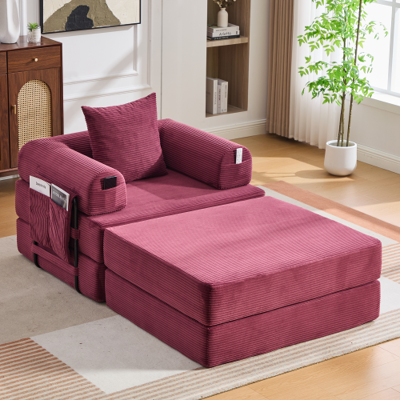 XISRENS Fauteuil De Compression En Velours Côtelé Avec Repose-pieds, Structure Métallique Robuste – Design Ergonomique Et Rembourrage Épais Pour Un Confort Durable. Poche Latérale Et Coussin Inclus, Modulable - Publicité XISRENS Fauteuil De Compression En Velours Côtelé Avec Repose-pieds, Structure Métallique Robuste – Design Ergonomique Et Rembourrage Épais Pour Un Confort Durable. Poche Latérale Et Coussin Inclus, Modulable - Publicité