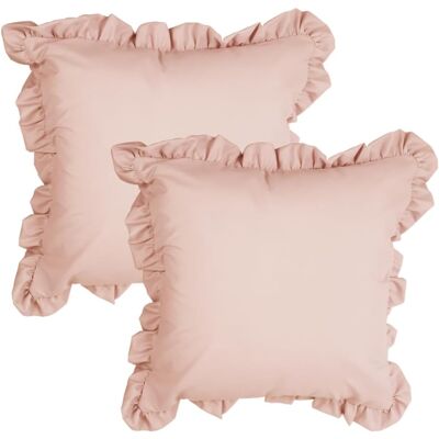 OEM Housse De Coussin À Volants 18 X 18 Pouces, Lot De 2 Pièces, Housse De Coussin Décorative Pour La Décoration De Canapé - Publicité OEM Housse De Coussin À Volants 18 X 18 Pouces, Lot De 2 Pièces, Housse De Coussin Décorative Pour La Décoration De Canapé - Publicité
