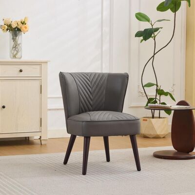 OEM Fauteuil De Salon En Cuir Véritable Gris, Sans Accoudoirs – Piètement En Hévéa Massif, Fauteuil Au Confort Moderne - Publicité OEM Fauteuil De Salon En Cuir Véritable Gris, Sans Accoudoirs – Piètement En Hévéa Massif, Fauteuil Au Confort Moderne - Publicité