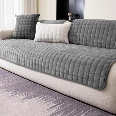 Vision Housse De Canapé En Flanelle, Housse De Coussin, Housse De Canapé D'Angle 1/2/3/4 Places, Housse De Canapé En L (gris, 70 X 180 Cm) - Publicité Vision Housse De Canapé En Flanelle, Housse De Coussin, Housse De Canapé D'Angle 1/2/3/4 Places, Housse De Canapé En L (gris, 70 X 180 Cm) - Publicité