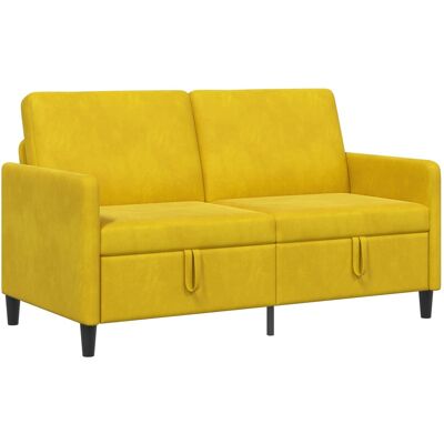 Sofa Avec Rangement Jaune 152 X 78 X 87 Cm Polyester Vidaxl - Publicité Sofa Avec Rangement Jaune 152 X 78 X 87 Cm Polyester Vidaxl - Publicité