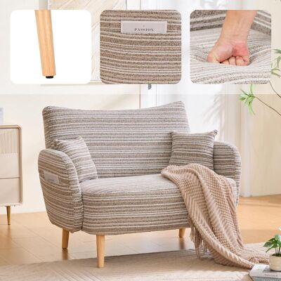 OEM Canapé Deux Places Moderne Au Design Élégant, Avec Accoudoirs Ultra Confortables, Coussins D'Accoudoirs Et Sac De Rangement, Canapé Deux Places Profond, Canapé Moderne Et Confortable Pour Chambres Et - Publicité OEM Canapé Deux Places Moderne Au Design Élégant, Avec Accoudoirs Ultra Confortables, Coussins D'Accoudoirs Et Sac De Rangement, Canapé Deux Places Profond, Canapé Moderne Et Confortable Pour Chambres Et - Publicité