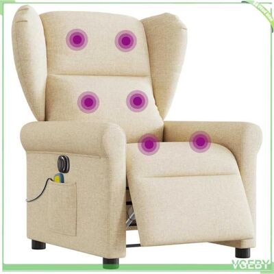 OEM Fauteuil Inclinable De Massage Électrique - 3303372 - Crème Tissu - 6 Points Vibration - Inclinaison Électrique 135° - Publicité OEM Fauteuil Inclinable De Massage Électrique - 3303372 - Crème Tissu - 6 Points Vibration - Inclinaison Électrique 135° - Publicité