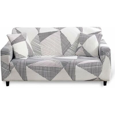NO BRAND Pair - Housse De Canapé Extensible 2 Places – Tissu Polyester Spandex – S'Adapte Aux Canapés De 135 À 170 Cm – Antidérapante Avec Taie D'Oreiller - Publicité NO BRAND Pair - Housse De Canapé Extensible 2 Places – Tissu Polyester Spandex – S'Adapte Aux Canapés De 135 À 170 Cm – Antidérapante Avec Taie D'Oreiller - Publicité