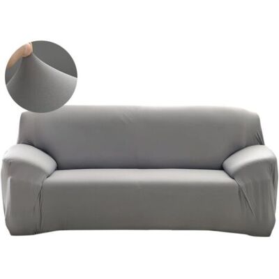 OEM Royaluxe-housse De Canapé 3 Places Avec Accoudoir Extensible - Revêtement De Canapé Pour Salon Chambre - Gris - 235-300cm - Publicité OEM Royaluxe-housse De Canapé 3 Places Avec Accoudoir Extensible - Revêtement De Canapé Pour Salon Chambre - Gris - 235-300cm - Publicité