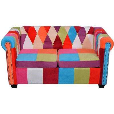 DESIGN IN Canapé Sofa Chesterfield 2 Places Tissu - Publicité DESIGN IN Canapé Sofa Chesterfield 2 Places Tissu - Publicité