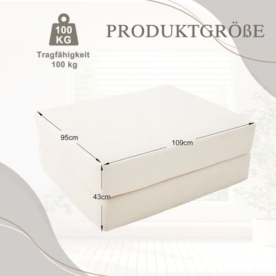 DEVOKO Fauteuil À Compression En Velours Côtelé Sur Cadre Métallique Ergonomique. Rembourrage Épais Avec Poche Et Coussin, Modulable - Publicité DEVOKO Fauteuil À Compression En Velours Côtelé Sur Cadre Métallique Ergonomique. Rembourrage Épais Avec Poche Et Coussin, Modulable - Publicité