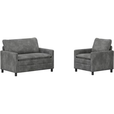 Ensemble De Canapés 2 Pcs Gris Clair Polyester Vidaxl - Publicité Ensemble De Canapés 2 Pcs Gris Clair Polyester Vidaxl - Publicité