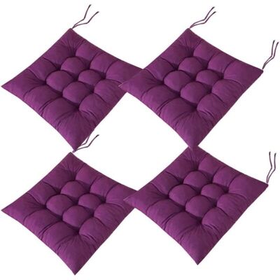 OEM 4 Coussins De Chaises Carrés 40x40 Coussins De Siège Décoration Maison Coussin Mat Matelassée,confortable Et Coloré - Idéal Pour Intérieur Et Extérieur (violet) - Publicité OEM 4 Coussins De Chaises Carrés 40x40 Coussins De Siège Décoration Maison Coussin Mat Matelassée,confortable Et Coloré - Idéal Pour Intérieur Et Extérieur (violet) - Publicité