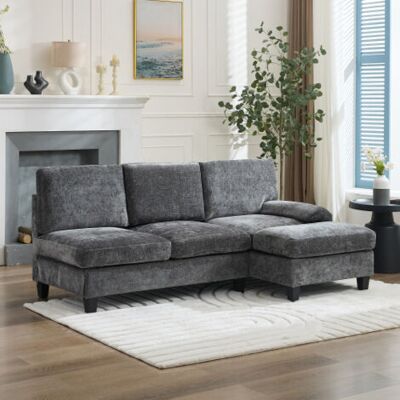 OEM Canapé Et Sofa Rembourré De Dimensions 194 × 118 × 81 Cm, Canapé D’angle 3 Places Pour Salon, Appartement, Salle De Détente Et Chambre À Coucher – Canapé-lit En Forme De L, Canapé De Loisirs, Gris - Publicité OEM Canapé Et Sofa Rembourré De Dimensions 194 × 118 × 81 Cm, Canapé D’angle 3 Places Pour Salon, Appartement, Salle De Détente Et Chambre À Coucher – Canapé-lit En Forme De L, Canapé De Loisirs, Gris - Publicité