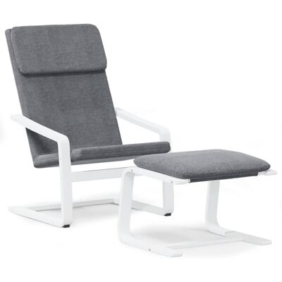 Maison Exclusive - Chaise De Relaxation Avec Repose-pied Gris Foncé Tissu - Publicité Maison Exclusive - Chaise De Relaxation Avec Repose-pied Gris Foncé Tissu - Publicité