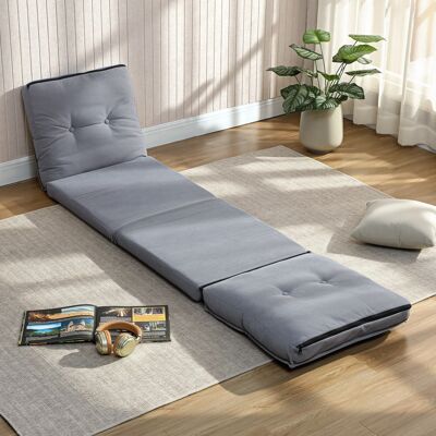 OEM Fauteuil De Sol Pliable En Velours Côtelé - Matelas De Sol, Dossier Réglable 5 Positions, 59x230x15cm, Gris - Publicité OEM Fauteuil De Sol Pliable En Velours Côtelé - Matelas De Sol, Dossier Réglable 5 Positions, 59x230x15cm, Gris - Publicité