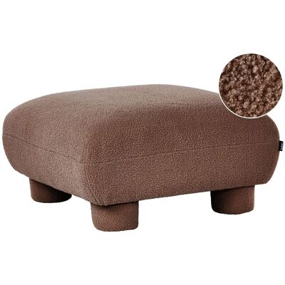 BELIANI Pouf En Bouclé Modulaire Profil Bas Repose-pieds Ottoman Marron Mjalbi - Publicité BELIANI Pouf En Bouclé Modulaire Profil Bas Repose-pieds Ottoman Marron Mjalbi - Publicité