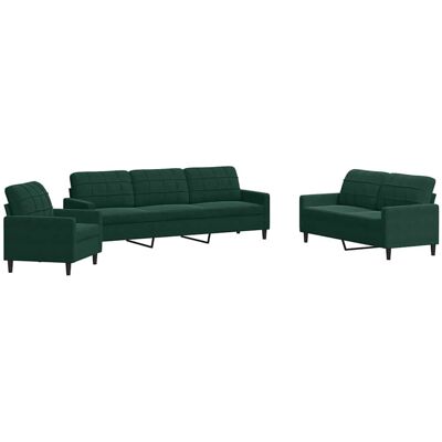Maison Exclusive - Ensemble De Canapés 4 Pcs Avec Coussins Vert Foncé Velours - Publicité Maison Exclusive - Ensemble De Canapés 4 Pcs Avec Coussins Vert Foncé Velours - Publicité