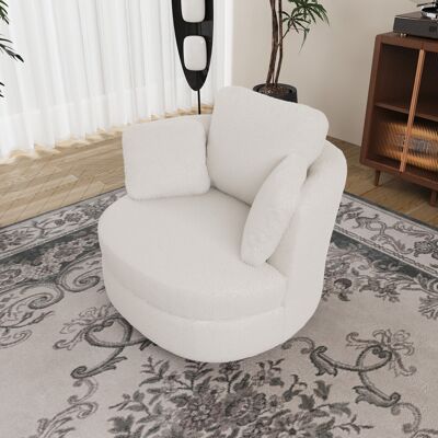 MIDUODUO Fauteuil Xxl Cuir Artificiel Ivoire 3 Coussins Indépendants Sellerie Élastique,salon Chambre Bureau. Publicité MIDUODUO Fauteuil Xxl Cuir Artificiel Ivoire 3 Coussins Indépendants Sellerie Élastique,salon Chambre Bureau. Publicité