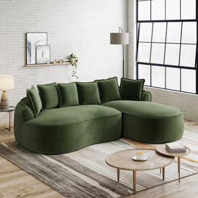 OEM Canapé Modulaire Sans Cadre En Forme De L, Tissu Chenille Nuage Confortable, Assise Profonde, Style Méridienne Moderne, Très Grande Taille, Coussins Inclus, Idéal Pour Le Salon, Vert. Publicité OEM Canapé Modulaire Sans Cadre En Forme De L, Tissu Chenille Nuage Confortable, Assise Profonde, Style Méridienne Moderne, Très Grande Taille, Coussins Inclus, Idéal Pour Le Salon, Vert. Publicité