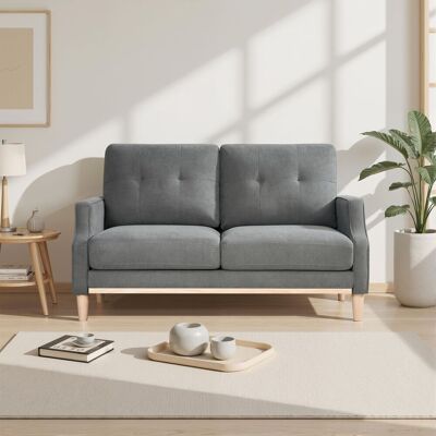 OEM Canapé Deux Places Avec Port De Charge Usb Et Pieds En Bois, Canapé En Tissu Avec Coussin Épais Pour Petits Appartements - Publicité OEM Canapé Deux Places Avec Port De Charge Usb Et Pieds En Bois, Canapé En Tissu Avec Coussin Épais Pour Petits Appartements - Publicité