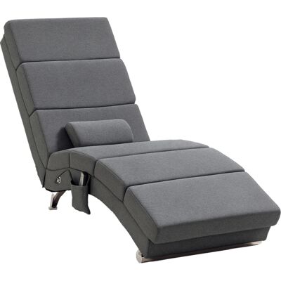 OEM Fauteuil Relax Salon Fauteuil De Massage Et Chauffage Meridienne Avec Télécommande Et Oreiller, Tissu Effet Lin, Gris - Publicité OEM Fauteuil Relax Salon Fauteuil De Massage Et Chauffage Meridienne Avec Télécommande Et Oreiller, Tissu Effet Lin, Gris - Publicité