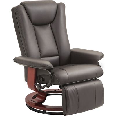ACKERMAN Fauteuil Relax, Fauteuil Tv Avec Fonction Inclinaison, Fauteuil Pivotant Avec Dossier Réglable, Capacité 150 Kg, Simili Cuir, Brun - Publicité ACKERMAN Fauteuil Relax, Fauteuil Tv Avec Fonction Inclinaison, Fauteuil Pivotant Avec Dossier Réglable, Capacité 150 Kg, Simili Cuir, Brun - Publicité