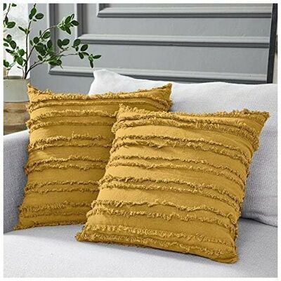 OEM Coussin Et Housse De Coussin Lot De 2 Housses De Coussin En Coton Et Lin Jaune Moutarde Pour Canapé-lit, Housses De Coussin Décoratives, 45 X 45 Cm Sans Inserts - Jaune Thsinde - Publicité OEM Coussin Et Housse De Coussin Lot De 2 Housses De Coussin En Coton Et Lin Jaune Moutarde Pour Canapé-lit, Housses De Coussin Décoratives, 45 X 45 Cm Sans Inserts - Jaune Thsinde - Publicité
