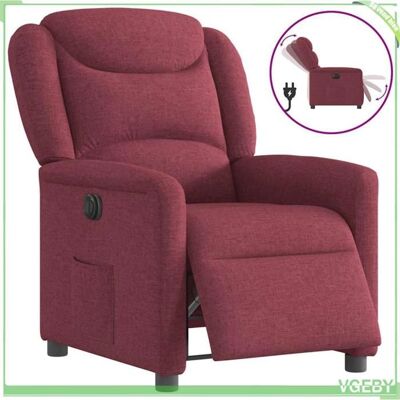 OEM Fauteuil Inclinable Électrique - 3303177 - Rouge Bordeaux - Tissu - Moteur Électrique - Publicité OEM Fauteuil Inclinable Électrique - 3303177 - Rouge Bordeaux - Tissu - Moteur Électrique - Publicité