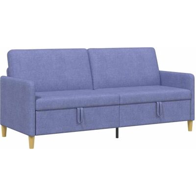 Sofa Avec Rangement Bleu Denim 192 X 78 X 87 Cm Polyester Vidaxl - Publicité Sofa Avec Rangement Bleu Denim 192 X 78 X 87 Cm Polyester Vidaxl - Publicité