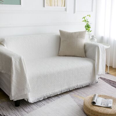 OEM Couverture En Coton Four Seasons, Serviette De Canapé À Coussin Simple, Couverture De Déjeuner À La Mode(blanc,90x150cm) - Publicité OEM Couverture En Coton Four Seasons, Serviette De Canapé À Coussin Simple, Couverture De Déjeuner À La Mode(blanc,90x150cm) - Publicité